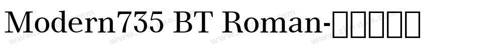Modern735 BT Roman字体转换
